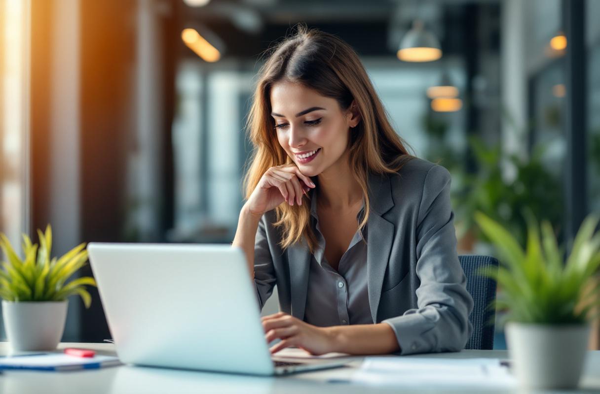 responsable RH dans un bureau moderne examinant des documents