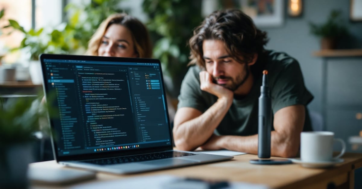 Professionnels RH utilisant un logiciel de paie sur ordinateur dans un bureau moderne et lumineux