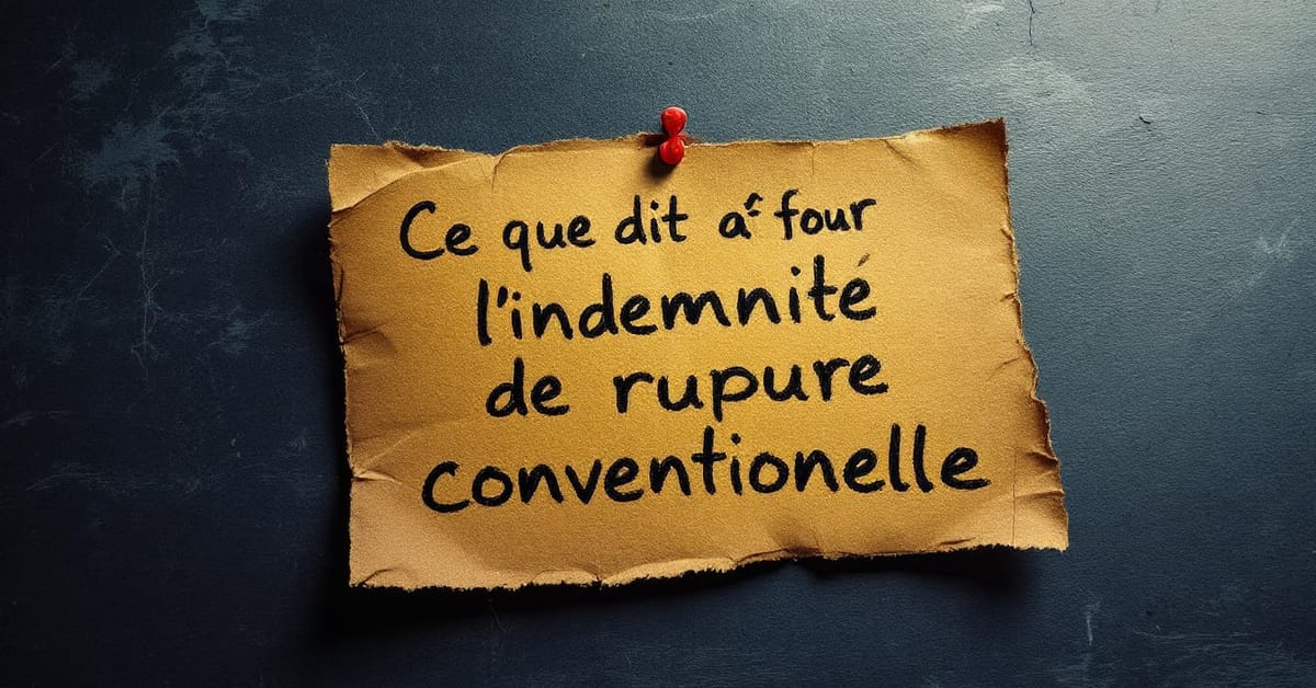 Document juridique sur la rupture conventionnelle avec calcul des indemnités posé sur un bureau