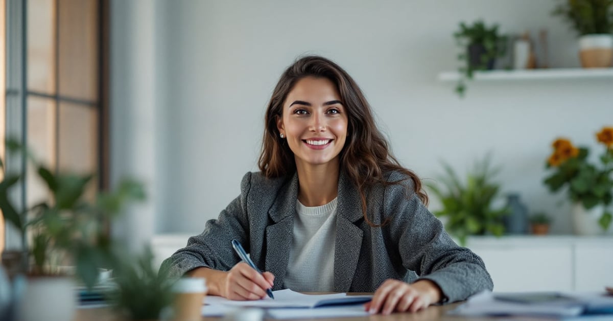 Contrat de travail déterminé signé entre un salarié et un employeur dans un bureau moderne