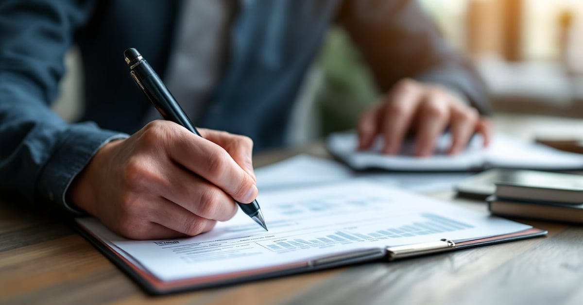 Employeur remettant un document officiel de solde de tout compte à un salarié en fin de contrat