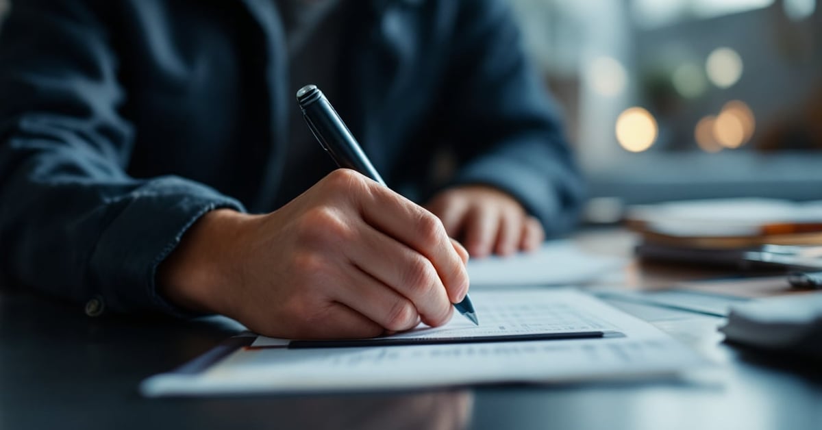 Entretien annuel obligatoire entre un manager et un employé dans un bureau professionnel