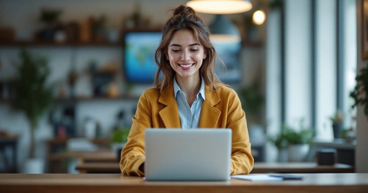 Personne en télétravail cherchant des offres d'emploi en ligne sur ordinateur portable